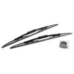 COPPIA SPAZZOLE TERGI C/GRAFFITE MM. 550