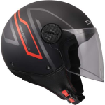 CASCO OF558 SPHERE LUX II MINIM 22-06 MATT BLACK RED TAGLIA L