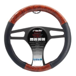 COPRIVOLANTE  PELLE PU NERA + RADICA  37-39cm UNIVERSALE CVT/78
