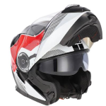 CASCO ACERBIS SEREL 22-06 MODULARE GLOSSY WHITE RED TAGLIA XL 
