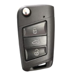 COVER CHIAVE COMPLETA PER VW SEAT SKODA CON TASTO APERTURA BAULE 3 TASTI - LAMA DRITTA
