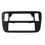 <MASCHERINA AUTORADIO PER SEAT SKODA VW NERO SOFT TOUCH