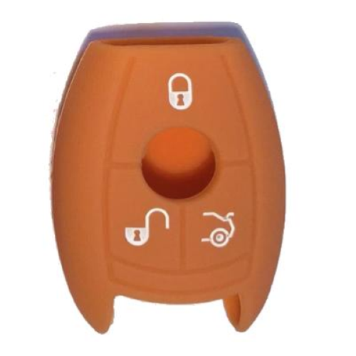 GUSCIO SILICONE ARANCIO PER CHIAVE MERCEDES/SMART 3 TASTI C/T BAULE