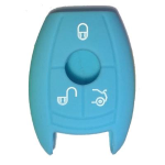 GUSCIO SILICONE CELESTE PER CHIAVE MERCEDES/SMART 3 TASTI C/T BAULE