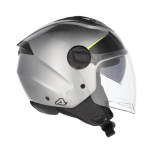 CASCO ACERBIS JET LEVANTE OM. 22.06 TAGLIA XL COLORE GLOSSY GREY YELLOW (DOPPIA VISIERA)