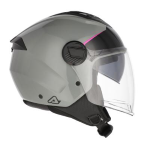 CASCO ACERBIS JET LEVANTE OM. 22.06 TAGLIA M COLORE GLOSSY GREY PINK (DOPPIA VISIERA)