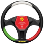 COPRIVOLANTE MOMO TRICOLORE TAGLIA M D. 38<>39cm LOGO GIALLO