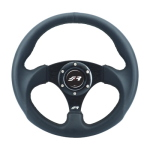 <VOLANTE ROLLE IN PELLE NERA  D.300 mm 