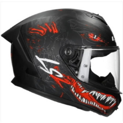 CASCO LS2 FF820 RAPID III KATJU II  MATT BLACK RED WHITE S