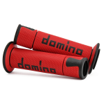 COPPIA MANOPOLE DOMINO ON ROAD RACING ROSSO/NERO A450