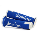 COPPIA MANOPOLE DOMINO ON ROAD RACING BLU/BIANCO A450