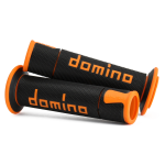 COPPIA MANOPOLE DOMINO ON ROAD RACING NERO/ARANCIO A450