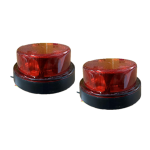 CP. FANALE AUSILIARE ROTONDO D. 77MM LED 12/24 VOLT RED 