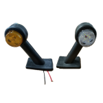 COPPIA FANALE INGOMBRO LATERALE FULL  A LED 12/24 VOLT BIANCO/GIALLO