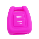 CUSTODIA IN SILICONE FUXIA  PER CHIAVE OPEL DUE TASTI VERTICALI