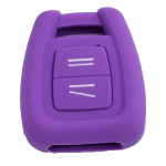 CUSTODIA IN SILICONE VIOLA  PER CHIAVE OPEL DUE TASTI VERTICALI