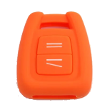 CUSTODIA IN SILICONE ARANCIO PER CHIAVE OPEL DUE TASTI VERTICALI