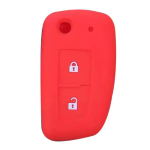 CUSTODIA IN SILICONE ROSSO PER NISSAN DUE TASTI