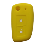 CUSTODIA IN SILICONE GIALLO PER NISSAN DUE TASTI