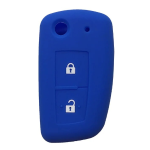 CUSTODIA IN SILICONE BLU PER NISSAN DUE TASTI