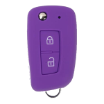 CUSTODIA IN SILICONE VIOLA PER NISSAN DUE TASTI