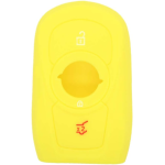 CUSTODIA SILICONE GIALLO PER CHIAVE OPEL 3 TASTI C/TASTO BAULE 2 FUNZIONI