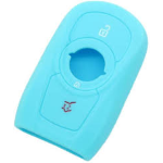 CUSTODIA SILICONE CELESTE PER CHIAVE OPEL 3 TASTI C/TASTO BAULE 2 FUNZIONI