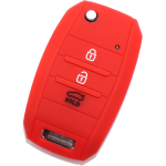 CUSTODIA IN SILICONE ROSSO PER CHIAVE HYUNDAI TRE TAST C/APERTURA BAULE