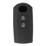 CUSTODIA IN SILICONE NERO PER CHIAVE MAZDA DUE TASTI  LAMA ESTRAIBILE 