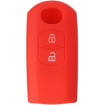 CUSTODIA IN SILICONE ROSSO PER CHIAVE MAZDA DUE TASTI  LAMA ESTRAIBILE 