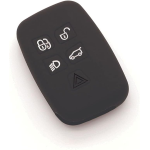 CUSTODIA IN SILICONE NERO PER LAND ROVER 5 TASTI