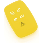CUSTODIA IN SILICONE GIALLO PER LAND ROVER 5 TASTI