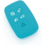 CUSTODIA IN SILICONE CELESTE PER LAND ROVER 5 TASTI
