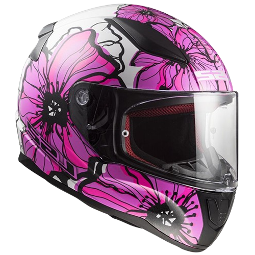 *CASCO LS2 FF353 RAPID II POPPIES 22-06 TAGLIA XL GLOSSY PINK