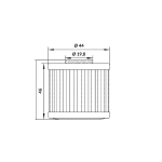 Filtro Olio KYMCO X CITING 400cc (OK568)