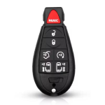 COVER CHIAVE DODGE CHRYSLER 6 TASTI C/APER.PORTE DX/SX + COFANO ELETT.+ TASTO PANICO