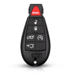 COVER CHIAVE DODGE CHRYSLER SUV LARGE CAR 5 TASTI C/APER.BAULE+ACCEN. DA REMOTO+ TASTO PANICO