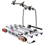 *PORTABICI ALLUM. EASY BIKE X GANCIO TRAINO RIBALTABILE C/PORTATARGA+FANALI. X 3 BICI