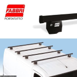 PORTATUTTO ACCIAIO BARRO FORD TRANSIT L3 L4 H2-H3 '14> CON 4 BARRE