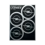 OPEL CHROME STICKER 4 LOGHI NERO MM94