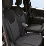 COPPIA ANT.FODERA RIGATO NERO PERSONALIZZATA JEEP DACIA