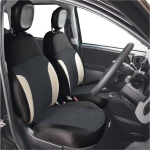 COPPIA FODERA ANT. DIGER CREMA PERSONALIZZATA FIAT PANDINA