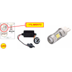 KIT T20 PER AUDI A1 & Q3 2 RESISTENZE+2 LAMPADE 21 LED