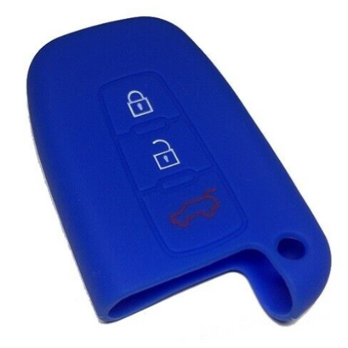 GUSCIO SILICONE BLU PER CHIAVE HYUNDAI 3 TASTI C/TASTO BAULE