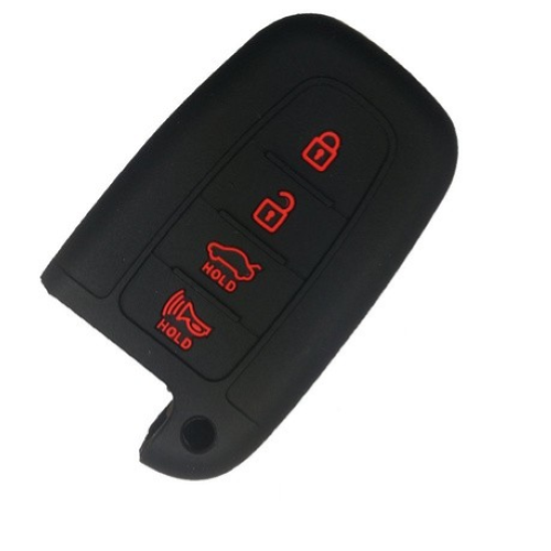 GUSCIO SILICONE NERO CHIAVE HYUNDAI 3 TASTI C/T BAGALIAIO+ALLARME