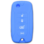 GUSCIO SILICONE CELESTE PER CHIAVE JEEP 4 TASTI