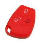 GUSCIO SILICONE ROSSO PER CHIAVE MERCEDES 3 TASTI C/TASTO BAULE
