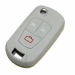 GUSCIO SILICONE GRIGIO PER CHIAVE OPEL 3 TASTI C/TASTO BAULE