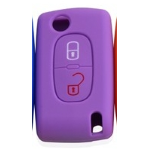 GUSCIO SILICONE VIOLA PER CHIAVE CITROEN/PEUGEOT 2 TASTI