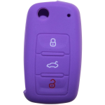 GUSCIO SILICONE VIOLA CHIAVE SEAT/VW 3 TASTI C/T BAULE E SPIA IN ALTO